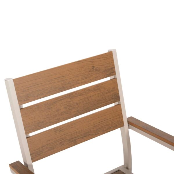 ΣΕΤ ΤΡΑΠΕΖΑΡΙΑΣ SAGA HM21196 ΤΡΑΠΕΖΙ & 4 ΠΟΛΥΘΡΟΝΕΣ-ΑΛΟΥΜΙΝΙΟ & POLYWOOD-ΣΑΜΠΑΝΙ - Image 6