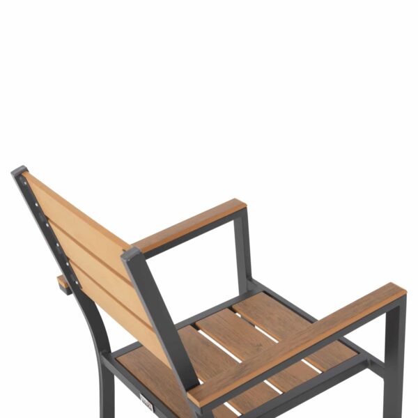 ΣΕΤ ΤΡΑΠΕΖΑΡΙΑΣ TABER HM21197 ΤΡΑΠΕΖΙ & 4 ΠΟΛΥΘΡΟΝΕΣ-ΑΛΟΥΜΙΝΙΟ & POLYWOOD-ΑΝΘΡΑΚΙ - Image 6