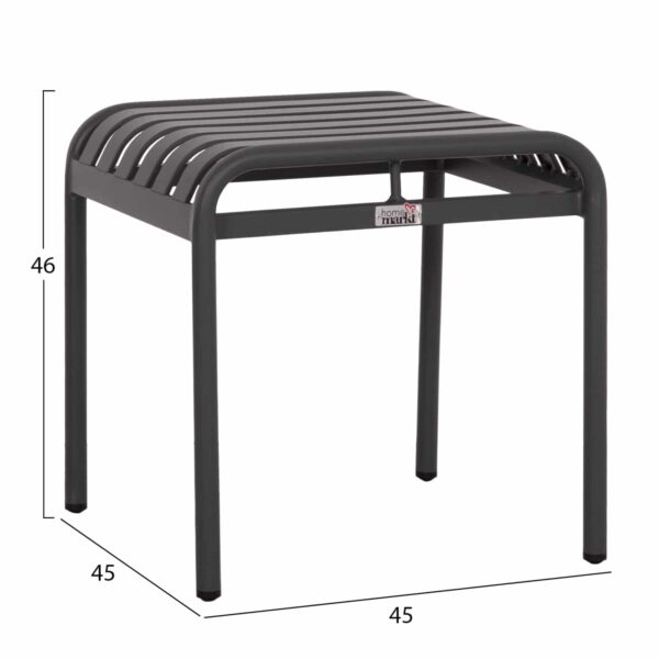 ΣΚΑΜΠΟ ΑΛΟΥΜΙΝΙΟΥ RACHEL HM6340.01 ΓΚΡΙ 45x45x46Υεκ. - Image 2