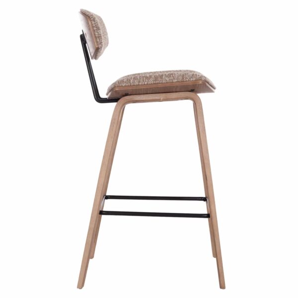 ΣΚΑΜΠΟ ΜΠΑΡ ΜΕΣ.ΥΨΟΥΣ INOVER HM9984.01 PLYWOOD ΣΕ WHITEWASH-ΚΑΦΕ ΥΦΑΣΜΑ 50x48x90Υεκ. - Image 4