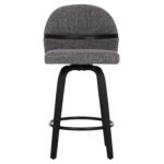 ΣΚΑΜΠΟ ΜΠΑΡ ΠΕΡΙΣΤΡΕΦΟΜΕΝΟ DEKKER HM18250.03 PLYWOOD ΜΑΥΡΟ--ΥΦΑΣΜΑ ΓΚΡΙ 48x54x96Υεκ. - Image 3