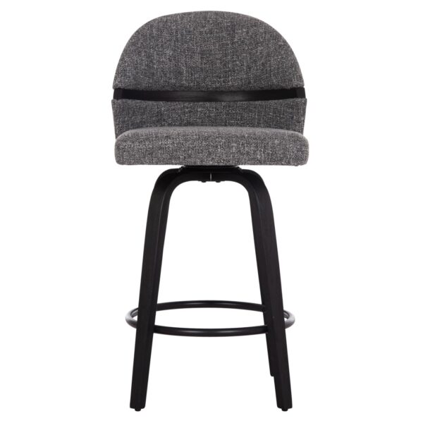 ΣΚΑΜΠΟ ΜΠΑΡ ΠΕΡΙΣΤΡΕΦΟΜΕΝΟ DEKKER HM18250.03 PLYWOOD ΜΑΥΡΟ--ΥΦΑΣΜΑ ΓΚΡΙ 48x54x96Υεκ. - Image 3