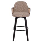 ΣΚΑΜΠΟ ΜΠΑΡ ΠΕΡΙΣΤΡΕΦΟΜΕΝΟ BECKER HM18251.03 PLYWOOD ΜΑΥΡΟ--ΚΑΦΕ ΥΦΑΣΜΑ 50x52x100Υ - Image 3