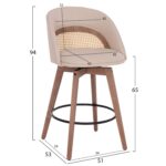 ΣΚΑΜΠΟ ΜΠΑΡ ΠΕΡΙΣΤΡΕΦΟΜΕΝΟ RIKI HM18253.01 ΞΥΛΟ--ΜΠΕΖ ΥΦΑΣΜΑ 51x53x94Υεκ. - Image 2