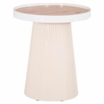 ΤΡΑΠΕΖΑΚΙ ΒΟΗΘΗΤΙΚΟ DENTON HM18023.02 MDF TOP ΦΥΣΙΚΟ ΞΥΛΟΥ-ΒΑΣΗ ΛΕΥΚΗ Φ45x51,5Υεκ. - Image 3