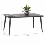 ΤΡΑΠΕΖΙ ΑΛΟΥΜΙΝΙΟΥ ΟΡΘΟΓΩΝΙΟ HIGER HM6291.01 ΓΚΡΙ 160x90x78Υεκ. - Image 2