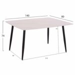 ΤΡΑΠΕΖΙ RAVEN HM18149.01 ΚΕΡΑΜΙΚΟ TOP ΜΕ ΟΨΗ ΛΕΥΚΟ ΜΑΡΜΑΡΟ 140x80x74Υεκ. - Image 2