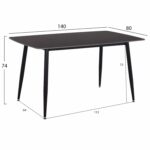 ΤΡΑΠΕΖΙ RAVEN HM18149.02 ΚΕΡΑΜΙΚΟ TOP ΜΕ ΟΨΗ ΜΑΥΡΟ ΜΑΡΜΑΡΟ 140x80x74Υεκ. - Image 2