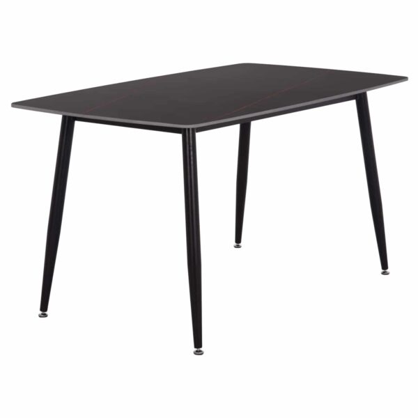 ΤΡΑΠΕΖΙ RAVEN HM18149.02 ΚΕΡΑΜΙΚΟ TOP ΜΕ ΟΨΗ ΜΑΥΡΟ ΜΑΡΜΑΡΟ 140x80x74Υεκ. - Image 4