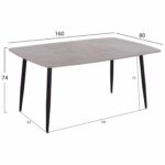 ΤΡΑΠΕΖΙ RAVEN HM18150.13 ΚΕΡΑΜΙΚΟ TOP ΜΕ ΟΨΗ ΓΚΡΙ ΜΑΡΜΑΡΟ 160x80x74Υεκ. - Image 2