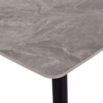 ΤΡΑΠΕΖΙ RAVEN HM9854.13 ΚΕΡΑΜΙΚΟ TOP ΓΚΡΙ ΜΑΡΜΑΡΟ-ΜΑΥΡΟ ΜΕΤΑΛΛΟ 120x70x73Υεκ. - Image 3