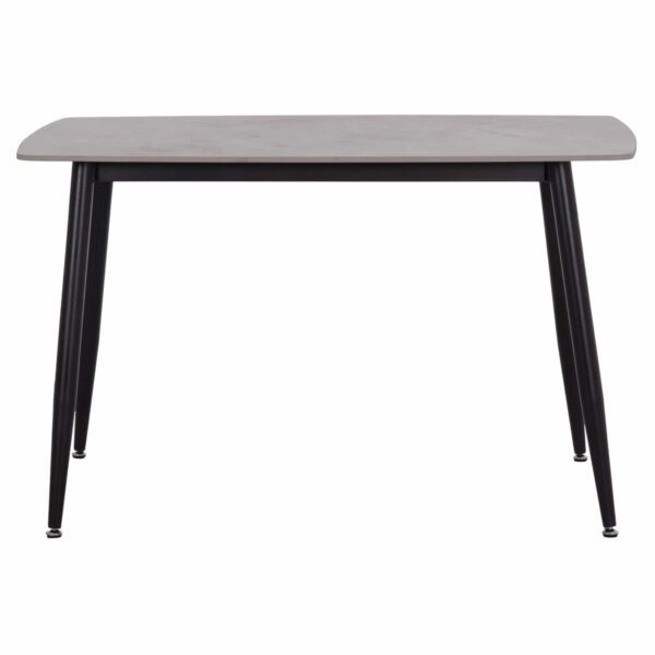 ΤΡΑΠΕΖΙ RAVEN HM9854.13 ΚΕΡΑΜΙΚΟ TOP ΓΚΡΙ ΜΑΡΜΑΡΟ-ΜΑΥΡΟ ΜΕΤΑΛΛΟ 120x70x73Υεκ. - Image 4