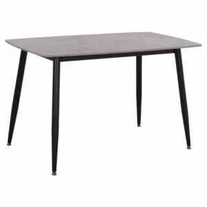 ΤΡΑΠΕΖΙ RAVEN HM9854.13 ΚΕΡΑΜΙΚΟ TOP ΓΚΡΙ ΜΑΡΜΑΡΟ-ΜΑΥΡΟ ΜΕΤΑΛΛΟ 120x70x73Υεκ.