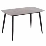 ΤΡΑΠΕΖΙ RAVEN HM9854.13 ΚΕΡΑΜΙΚΟ TOP ΓΚΡΙ ΜΑΡΜΑΡΟ-ΜΑΥΡΟ ΜΕΤΑΛΛΟ 120x70x73Υεκ. - Image 6