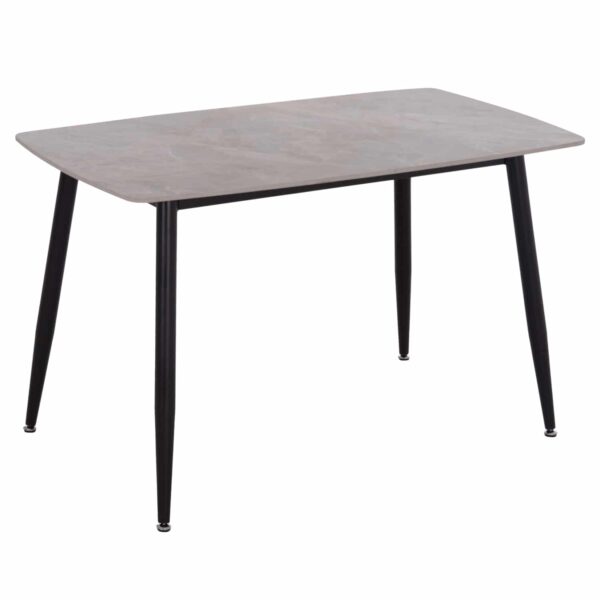 ΤΡΑΠΕΖΙ RAVEN HM9854.13 ΚΕΡΑΜΙΚΟ TOP ΓΚΡΙ ΜΑΡΜΑΡΟ-ΜΑΥΡΟ ΜΕΤΑΛΛΟ 120x70x73Υεκ. - Image 6