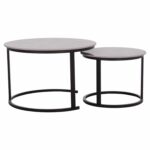 ΤΡΑΠΕΖΙ ΣΑΛΟΝΙΟΥ 2ΤΜΧ TALOS ΚΕΡΑΜΙΚΟ TOP ΜΕ ΟΨΗ ΓΚΡΙ ΜΑΡΜΑΡΟΥ HM18140.04 Φ70+Φ50 - Image 4