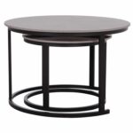 ΤΡΑΠΕΖΙ ΣΑΛΟΝΙΟΥ 2ΤΜΧ TALOS ΚΕΡΑΜΙΚΟ TOP ΜΕ ΟΨΗ ΓΚΡΙ ΜΑΡΜΑΡΟΥ HM18140.04 Φ70+Φ50 - Image 6