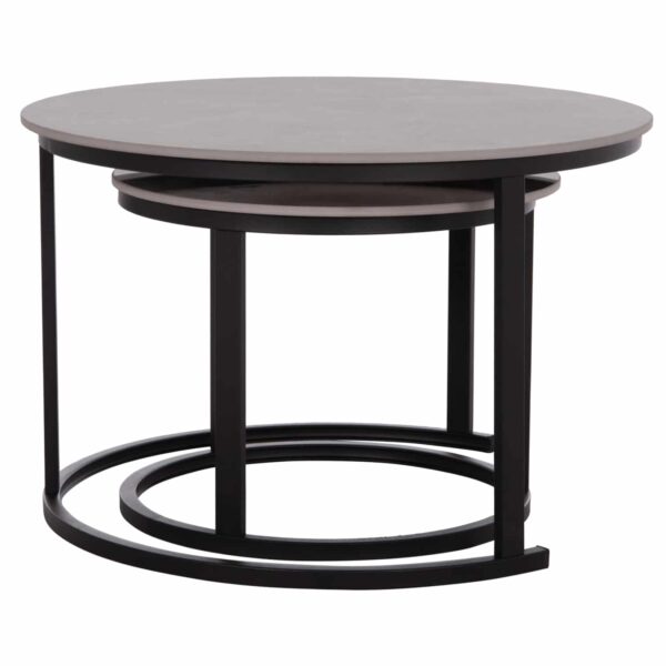 ΤΡΑΠΕΖΙ ΣΑΛΟΝΙΟΥ 2ΤΜΧ TALOS ΚΕΡΑΜΙΚΟ TOP ΜΕ ΟΨΗ ΓΚΡΙ ΜΑΡΜΑΡΟΥ HM18140.04 Φ70+Φ50 - Image 6