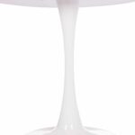 ΤΡΑΠΕΖΙ ΣΤΡΟΓΓΥΛΟ BROLIN HM18141.01 MDF TOP-ΒΑΣΗ ΜΕΤΑΛΛΙΚΗ--ΛΕΥΚΟ Φ90x73Υεκ - Image 4