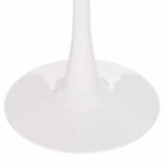 ΤΡΑΠΕΖΙ ΣΤΡΟΓΓΥΛΟ BROLIN HM18141.01 MDF TOP-ΒΑΣΗ ΜΕΤΑΛΛΙΚΗ--ΛΕΥΚΟ Φ90x73Υεκ - Image 5