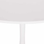 ΤΡΑΠΕΖΙ ΣΤΡΟΓΓΥΛΟ BROLIN HM18141.01 MDF TOP-ΒΑΣΗ ΜΕΤΑΛΛΙΚΗ--ΛΕΥΚΟ Φ90x73Υεκ - Image 6