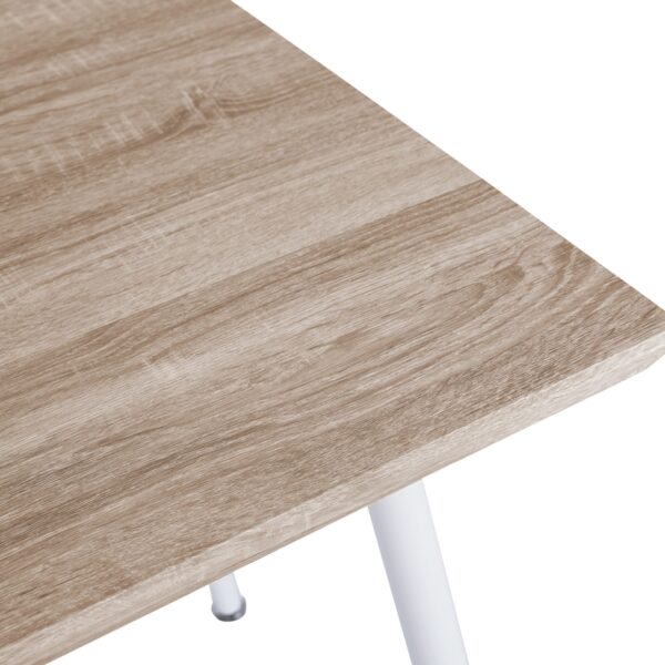 ΤΡΑΠΕΖΙ ΤΡΑΠΕΖΑΡΙΑΣ PALOMA HM8334.02, 120X70X76,5- SONOMA, ΛΕΥΚΑ ΠΟΔΙΑ - Image 4