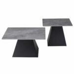 ΤΡΑΠΕΖΙΑ ΣΑΛΟΝΙΟΥ QUBER HM18260.03 ΚΕΡΑΜΙΚΑ TOP ΟΨΗ ΓΚΡΙ ΜΑΡΜΑΡΟ-ΤΕΤΡΑΓΩΝΑ