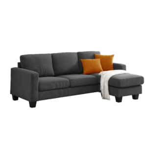 SENSO ΚΑΝΑΠΕΣ ΓΩΝΙΑ ΑΝΑΣΤΡΕΨΙΜΗ ΓΚΡΙ CARROT 217x143x86 01-3318