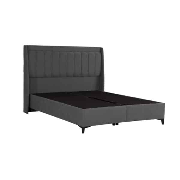 HARMONY ΚΡΕΒΑΤΙ ΜΕ ΑΠΟΘΗΚ. ΧΩΡΟ ΚΑΙ ΣΤΡΩΜΑ ΓΚΡΙ 07-780 207x174x126.5 09-1522 - Image 2