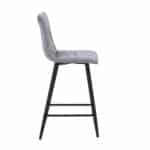 LINEA ΣΚΑΜΠΟ BAR ΓΚΡΙ SILVER 42x51x94 26-0074 - Image 2