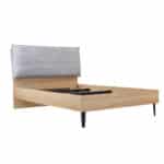 NEON ΚΡΕΒΑΤΙ (ΓΙΑ ΣΤΡΩΜΑ 120x200cm) ΓΚΡΙ ΦΥΣΙΚΟ 127x210x101 40-0019