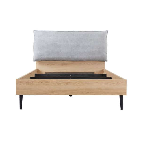 NEON ΚΡΕΒΑΤΙ (ΓΙΑ ΣΤΡΩΜΑ 120x200cm) ΓΚΡΙ ΦΥΣΙΚΟ 127x210x101 40-0019 - Image 3