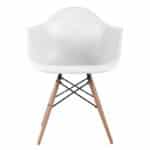 ALEA Wood Πολυθρόνα Ξύλο, ΡΡ Άσπρο 62x58x81cm - Image 4