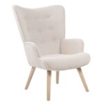 ALMA Πολυθρόνα - Μπερζέρα Σαλονιού - Καθιστικού Φυσικό, Teddy Ύφασμα Άσπρο, K/D 69x76x97cm - Image 4