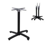 ALTEA Βάση Τραπεζιού Αλουμίνιο Απόχρωση Μαύρο, Πτυσσόμενη (6,20kg) 68x68cm H.72cm - Image 6