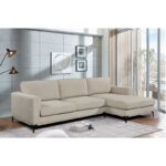 BANCO Καναπές Σαλονιού - Καθιστικού, Γωνία Αναστρέψιμος Ύφασμα Μπεζ 302x172x105cm H.88cm - Image 3