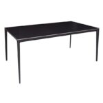 BARRET Τραπέζι Τραπεζαρίας - Κουζίνας, Alu Μαύρο, Επιφάνεια Sintered Stone Μαύρο 160x90x74cm - Image 3