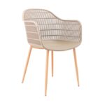 BERRY Πολυθρόνα Μέταλλο Βαφή Φυσικό, PP-UV Tortora 58x58x85cm - Image 8