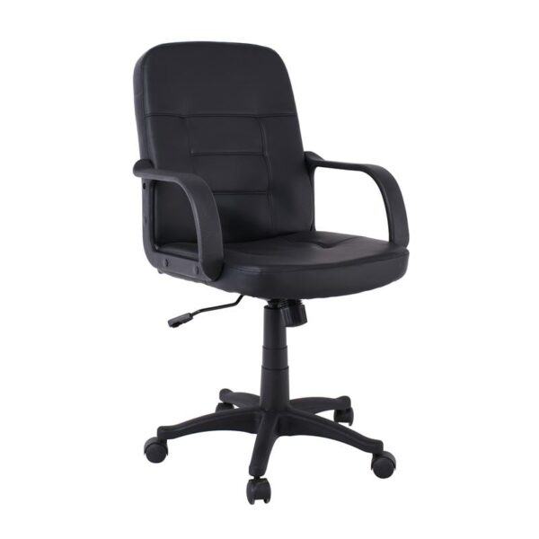 BF1300 Πολυθρόνα Γραφείου PU Μαύρο 57x64x90/100cm - Image 6