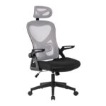 BF3050 Πολυθρόνα Γραφείου- Διευθυντή, Mesh Μαύρο-Γκρι, Μπράτσα up-down 63x63x118/128cm - Image 7