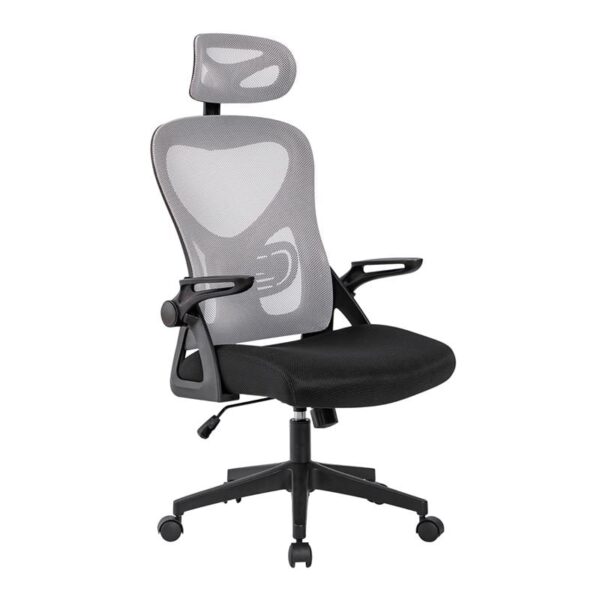 BF3050 Πολυθρόνα Γραφείου- Διευθυντή, Mesh Μαύρο-Γκρι, Μπράτσα up-down 63x63x118/128cm - Image 7