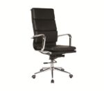 BF4800 Πολυθρόνα Διευθυντή Μέταλλο Χρώμιο - PU Μαύρο 55x66x116/126cm - Image 5