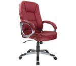 BF6950 Πολυθρόνα Γραφείου Διευθυντή, Pu Κόκκινο 64x71x112/122cm - Image 4