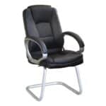 BF6950V Πολυθρόνα Γραφείου Επισκέπτη, Pu Μαύρο 64x65x108cm - Image 3