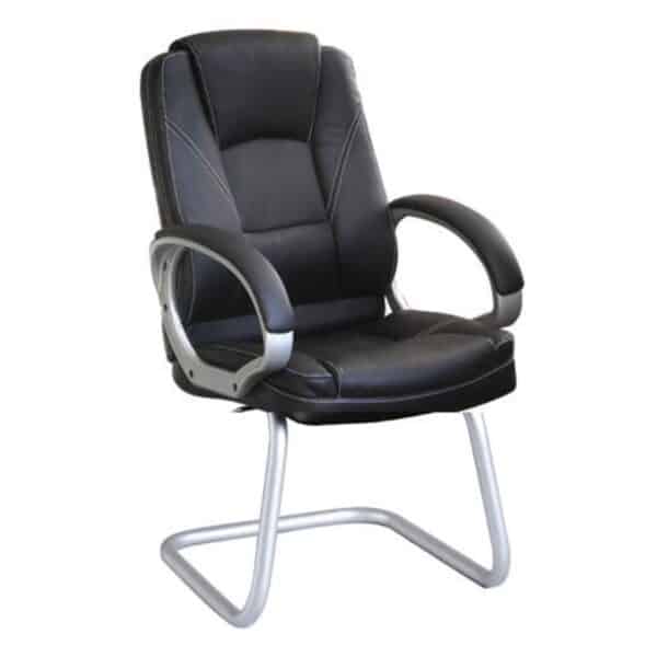 BF6950V Πολυθρόνα Γραφείου Επισκέπτη, Pu Μαύρο 64x65x108cm - Image 3