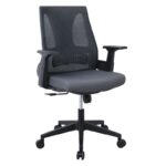 BF8760 Πολυθρόνα Γραφείου, Mesh Γκρι, Ύφασμα Γκρι 66x64x96/106cm - Image 7