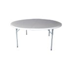 BLOW-R Τραπέζι Συνεδρίου - Catering Πτυσσόμενο, Μέταλλο Βαφή Γκρι, HDPE Άσπρο 45mm Φ153cm H.74cm - Image 3