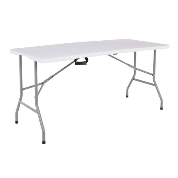 BLOW-W Τραπέζι  Συνεδρίου - Catering Πτυσσόμενο (Βαλίτσα), Μέταλλο Γκρι, HDPE Άσπρο 35mm 180x70x74cm - Image 3