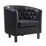 BOGA Button Πολυθρόνα Σαλονιού Καθιστικού, Pvc Μαύρο 76x69x75cm - Image 5