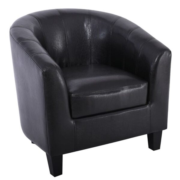 BOGA Πολυθρόνα Σαλονιού Καθιστικού, Pu Σκούρο Καφέ 77x70x77cm - Image 8